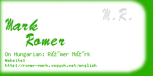 mark romer business card